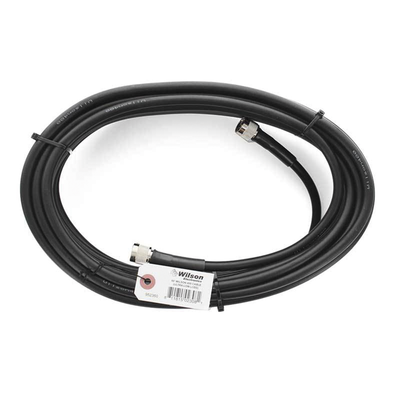 Jumper Coaxial de 50 Ohm con Cable Wilson-400 | Conector N Macho en los Extremos | 15.24 Metros (50 Pies) de Longitud