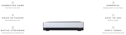 VSSL 6 zonas, 12x50W, con Chromecast incorporado, Airplay, Spotify Conn en cada zona - funciona con GoogleAsst