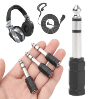 Adaptador de audio 3.5mm hembra a 6.3mm macho (Audio estereo)