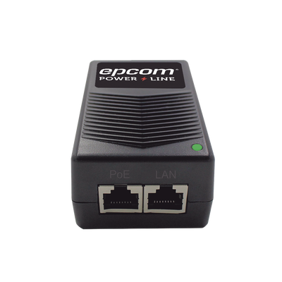 Adaptador de pared / Inyector PoE / 48 Vcc / 0.5 A / Controlado por chip IC / Protección contra OV, OC, SC, UV/ Fácil de instalar