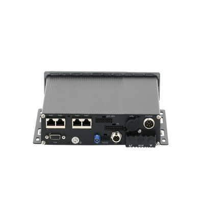 NVR Móvil Vehicular de 8 Canales / 4 PoE + 4 vía Switch / 2 Megapixel / H.265 / GPS + Sensor G / 2 Bahías HDD / RJ45 / Aluminio Industrial