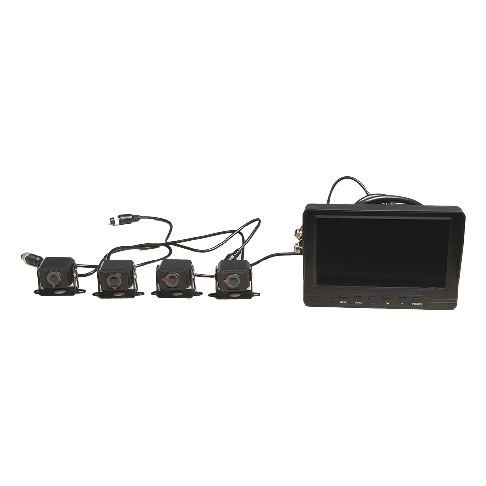 Sistema de Monitoreo Local / 4 Cámaras 1080p para Exterior (IP68) y Pantalla LCD de 7" a Color / Soporta Memoria Micro SD Hasta 512 GB / Soporta