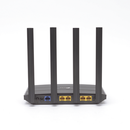 Router inalámbrico WiFi 5 AC 1200 Mbps / Doble Banda MU-MIMO 2x2 / 1 Puerto WAN 10/100/1000 Mbps / 4 Puertos LAN 10/100/1000 Mbps / Compatuble con