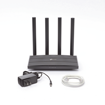 Router inalámbrico WiFi 5 AC 1200 Mbps / Doble Banda MU-MIMO 2x2 / 1 Puerto WAN 10/100/1000 Mbps / 4 Puertos LAN 10/100/1000 Mbps / Compatuble con