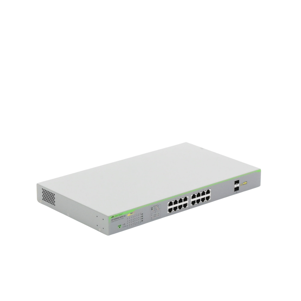 Switch PoE+ Gigabit WebSmart de 16 puertos 10/100/1000 Mbps (2 x Combo) + 2 puertos gigabit SFP (Combo), 185 W