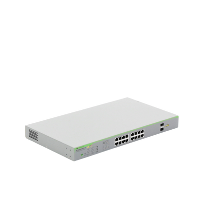 Switch PoE+ Gigabit WebSmart de 16 puertos 10/100/1000 Mbps (2 x Combo) + 2 puertos gigabit SFP (Combo), 185 W