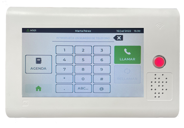 Terminal de Habitación IP NX1042 / Pantalla Táctil 9" / RFID 125 KHz / VoIP SIP / PoE / Audio Bidireccional / Bus RS485 / Compatible NX1071 y NX1075