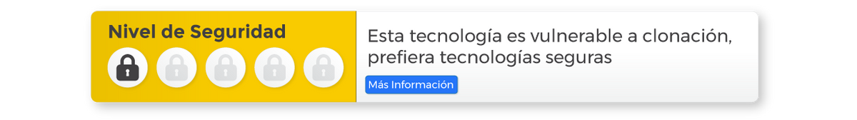 Tarjeta de Proximidad ProxCard II HID Clamshell (Gruesa) / Garantía de por Vida/ 1326LGSMV