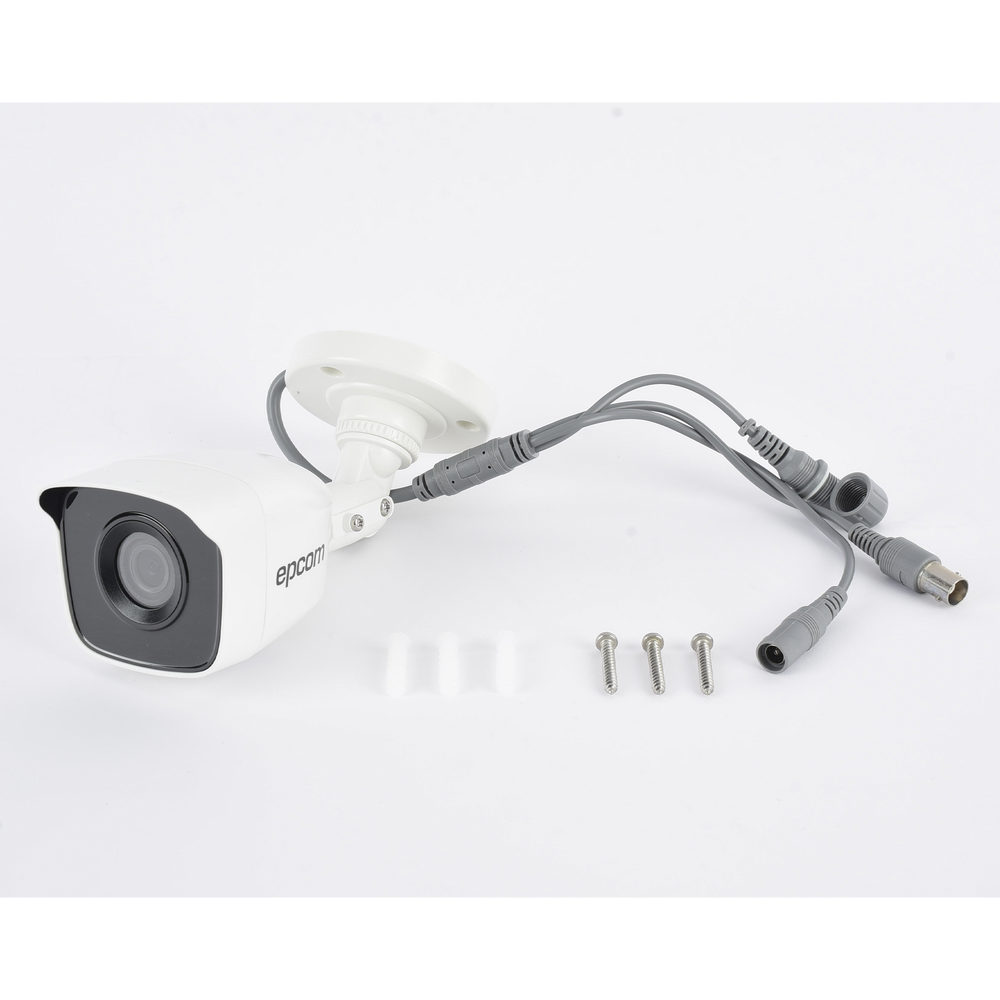 Bala TURBOHD 2 Megapíxeles (1080p) / Gran Angular 103° / Lente 2.8 mm / IR EXIR Inteligente 20 mts / Exterior IP66 / dWDR / TVI-AHD-CVI-CVBS