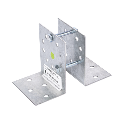 Base Multiposición para postes de paso o esquina / Acero Galvanizado Cal. 12 / 0.36 kg / Kit de Tornillería Incluido / Compatible con 7 Modelos