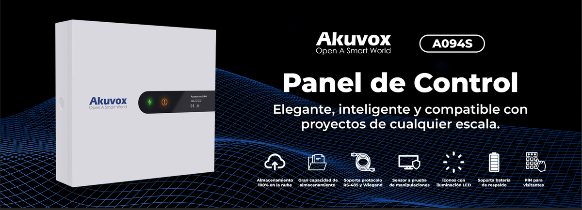 Controlador de Acceso para 4 puertas / Administrable 100 % en la Nube / Compatible con Teclado Wiegand de Terceros / PIN para visitas desde la APP