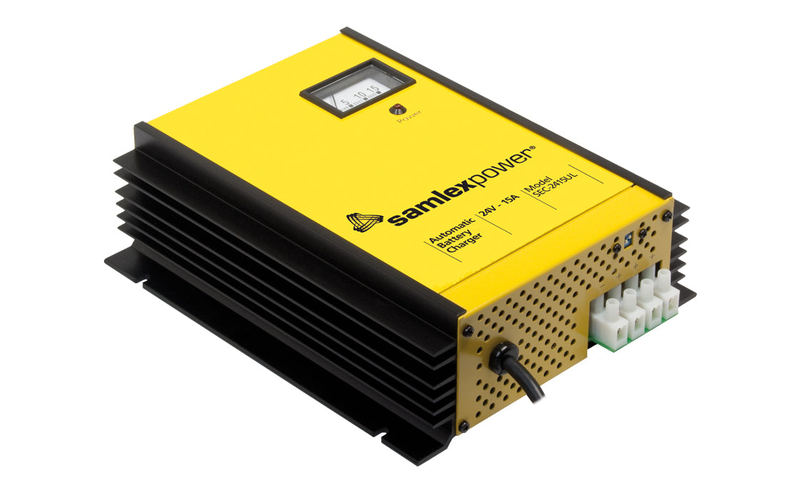 Cargador de Baterías de Plomo Ácido 24 Volts, 15 A / Bancos de 100 a 200 Ah