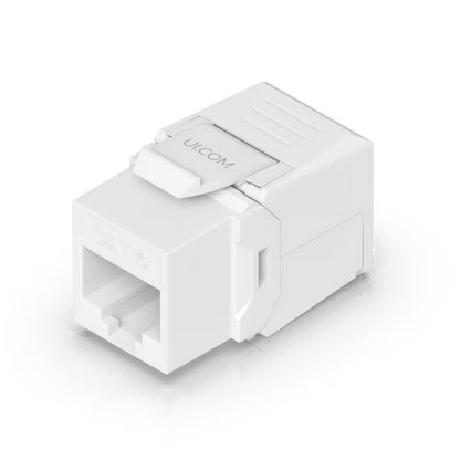 Keystone Jack Cat6 Tipo Toolless para Terminación sin Herramientas, Instalación Snap-In en Patch Panel, Paquete con 12 Piezas
