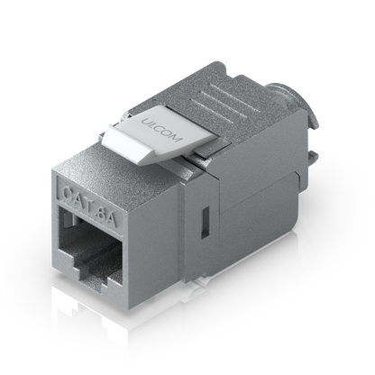 Keystone Jack Cat6A Tipo Toolless para Terminación sin Herramientas, Instalación Snap-In en Patch Panel, Paquete con 12 Piezas