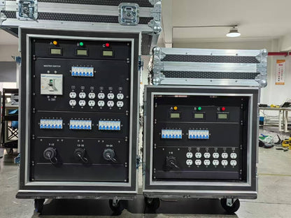 Centro de carga movil para instalaciones temporales con conexión TIPO socapex a 110v Y 220V | RACK 16U