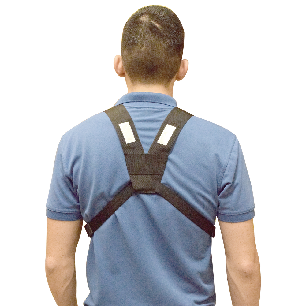 Pechera Universal con soporte para radio, sostén de bolígrafo y seguridad para la bolsa con cinta adherente. Logo TX-PRO