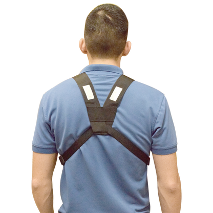 Pechera Universal con soporte para radio, sostén de bolígrafo y seguridad para la bolsa con cinta adherente. Logo TX-PRO