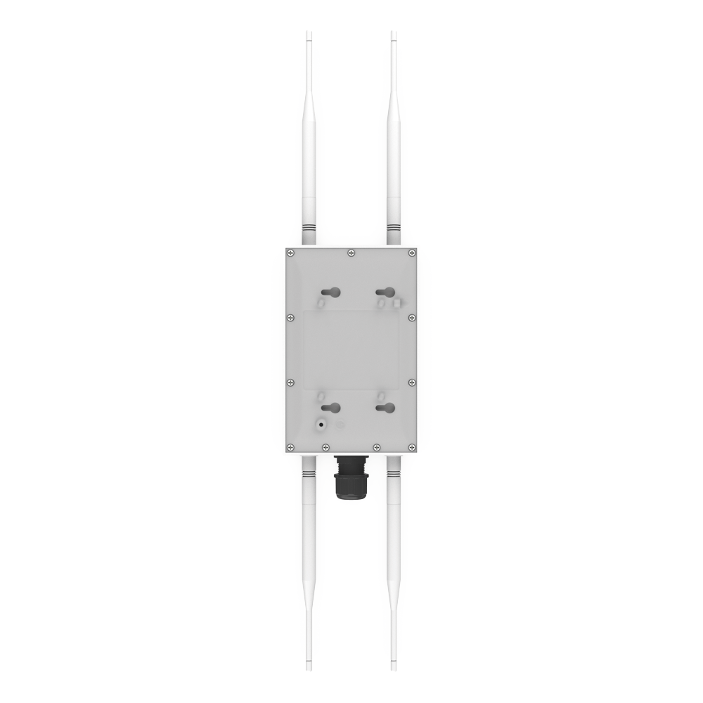 Punto de Acceso Súper WiFi 6 y PTMP para Exterior, Hasta 250 m de Cobertura, Doble Banda Simultanea, 574 Mbps en 2.4 GHz y 1.2 Gbps en 5GHz, 256