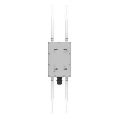 Punto de Acceso Súper WiFi 6 y PTMP para Exterior, Hasta 250 m de Cobertura, Doble Banda Simultanea, 574 Mbps en 2.4 GHz y 1.2 Gbps en 5GHz, 256