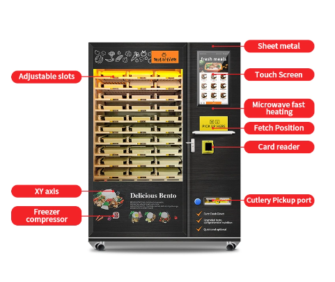 Automatic Food Heating Vending Machine Microwave Fast Food Vending Machine