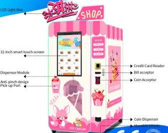 Customize Logo Design Soft Ice Cream Vending Machine