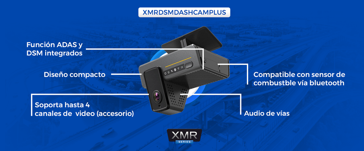 Dashcam / Multiplataforma / Medición de Combustible / Solución ADAS y DSM Integrado / Almacenamiento en Memorias Micro SD / Soporta 4G y GPS
