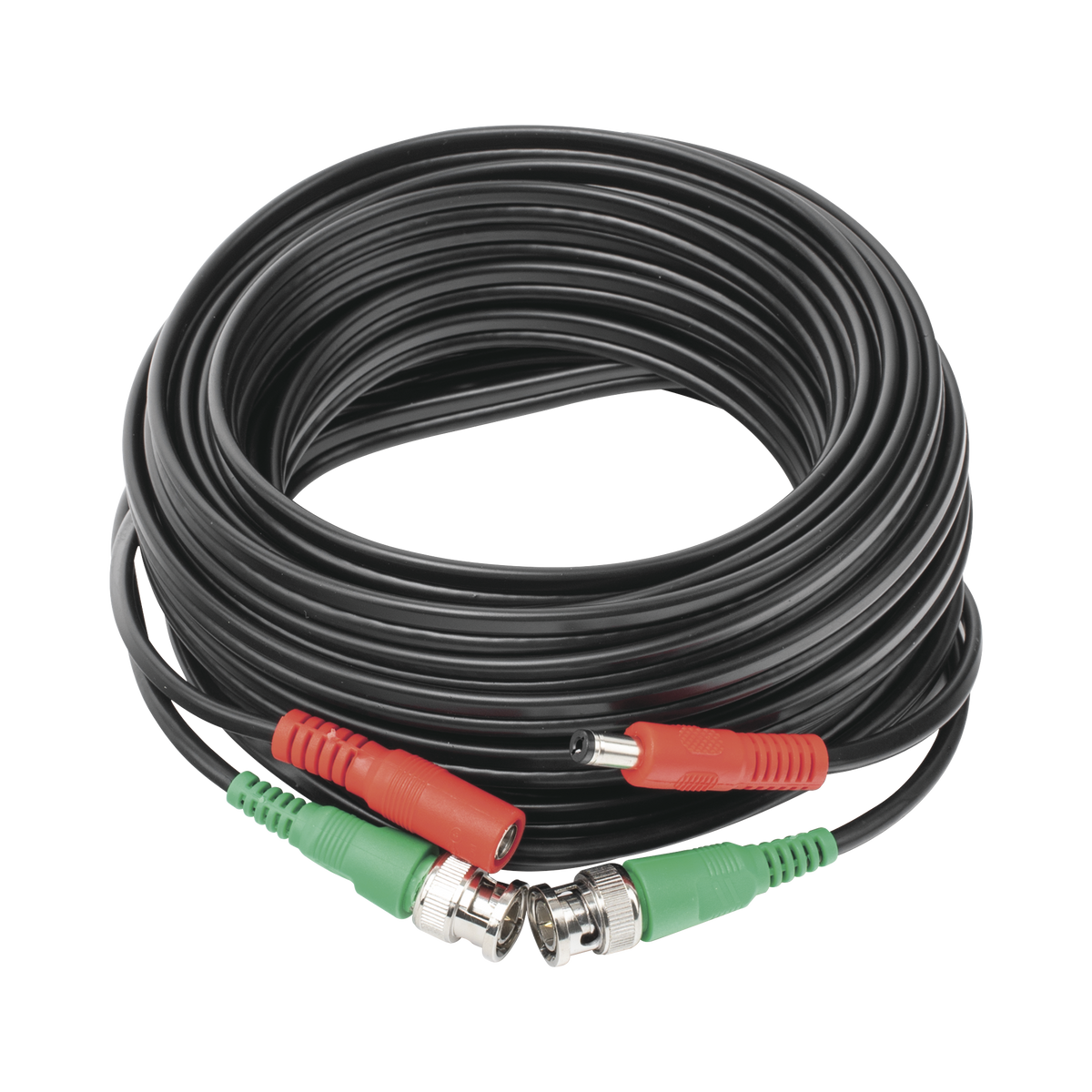 Cable Coaxial (BNC RG59) + Alimentación / SIAMES / 30 Metros (98.43 Pies) / 100% COBRE / Para Cámaras 4K / Uso Interior y Exterior