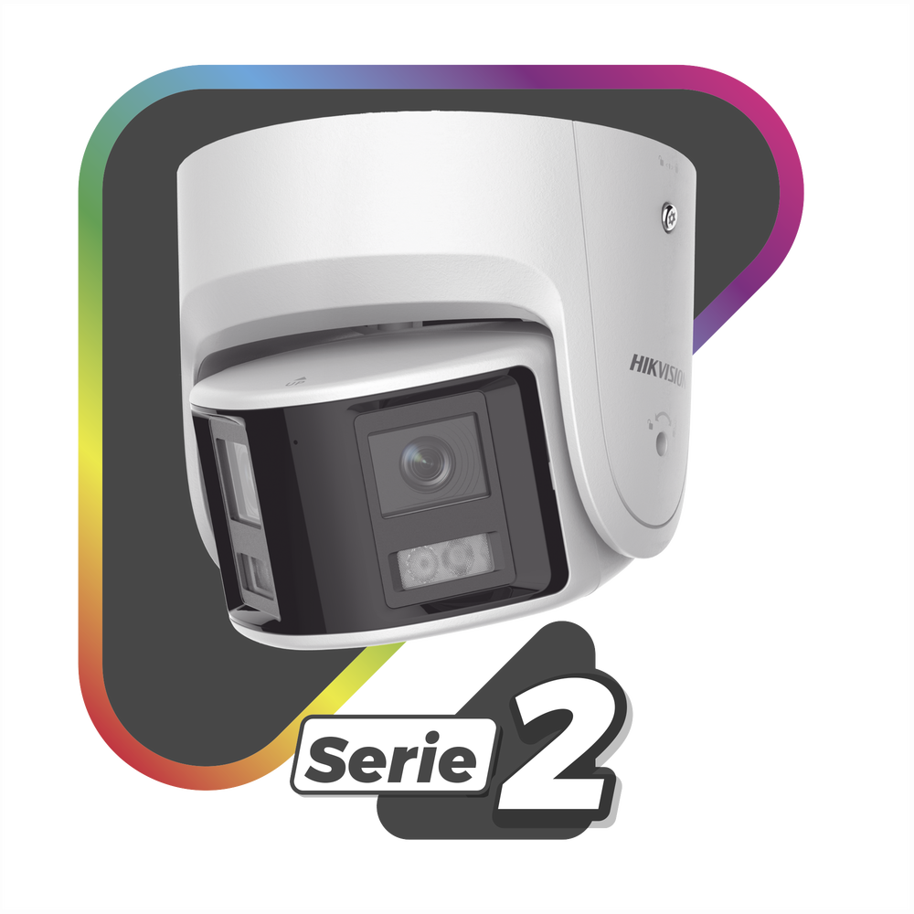 [FlexVu] [PROTECCIÓN ACTIVA] Turret IP 4 Megapixel / 2 Lentes de 2.8 mm (Imagen Panorámica 180°) / 30 mts IR / Exterior IP67 / Luz Intermitente y