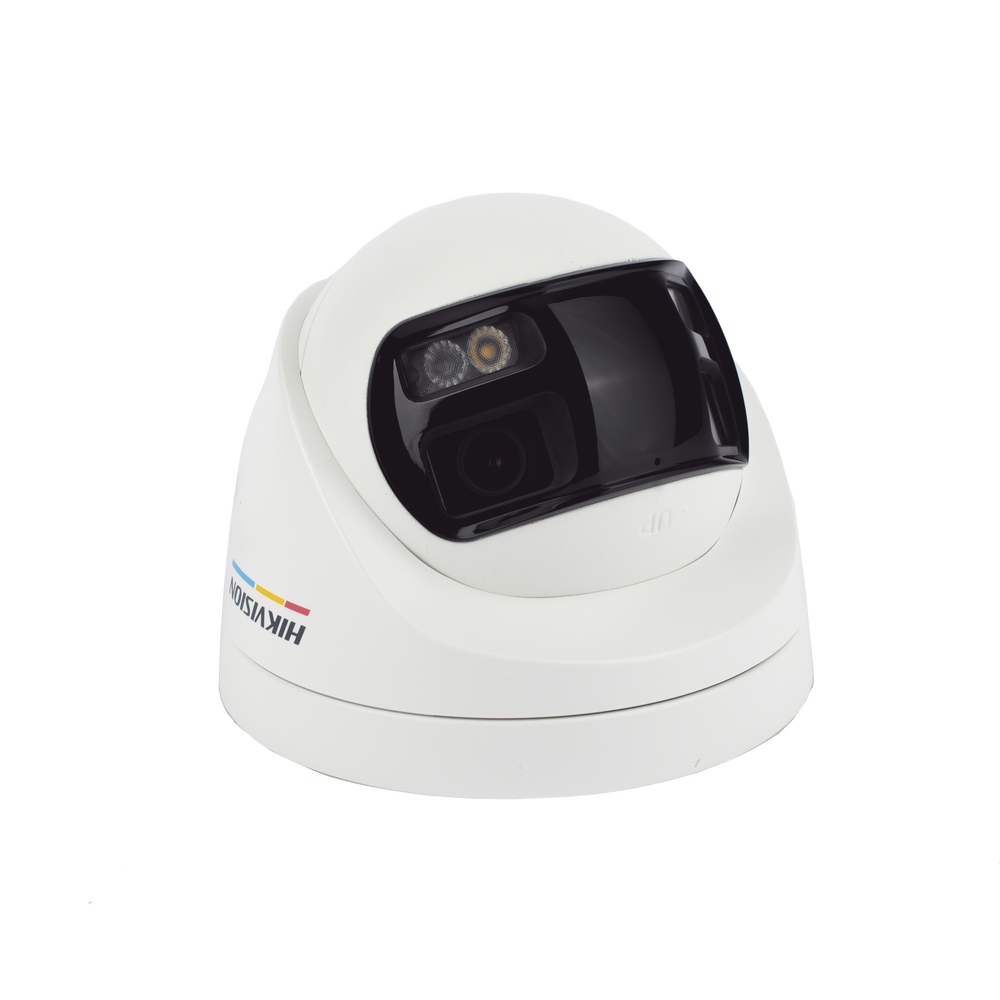 [ColorVu + Panoramica + Dual Light] Turret TURBOHD 3K (5 Megapixel) / Micrófono Integrado / Visión 180° / Imagen a Color 24/7 / 40 mts Luz Blanca +