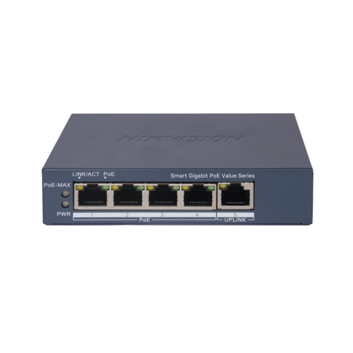 Kit de cámaras PoE Para Uso en Exterior / PoE Estandar Af / 2 piezas CS-H5/3MP/ 1 Pieza de Switch DS-3E1505P-EI/M / Vision Nocturna a Color / IP67