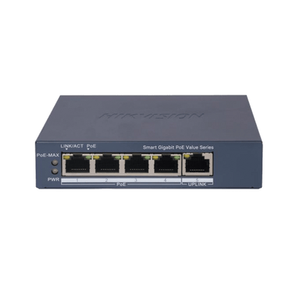 Kit de cámaras PoE Para Uso en Exterior / PoE Estandar Af / 2 piezas CS-H5/3MP/ 1 Pieza de Switch DS-3E1505P-EI/M / Vision Nocturna a Color / IP67