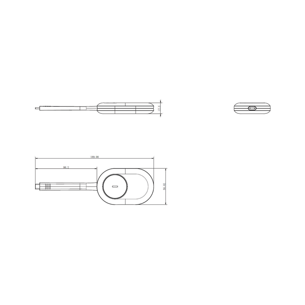 Dongle (Adaptador) de Proyección Inalambrica Para Pantallas Interactivas HIKVISION Serie DS-D5CxxRB/B / Compatible con Windows y Mac / Conector Tipo