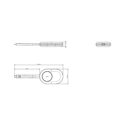 Dongle (Adaptador) de Proyección Inalambrica Para Pantallas Interactivas HIKVISION Serie DS-D5CxxRB/B / Compatible con Windows y Mac / Conector Tipo