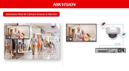 Domo IP 2 Megapixel / Lente 2.8 mm / Salida HDMI (1080p) para Usar en Monitor / Uso en Centros Comerciales / 30 Mts IR EXIR / IP42 / IK10 / WDR 120
