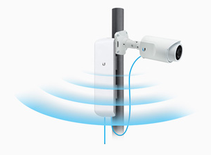 NanoStation airMAX M5 CPE, hasta 150 Mbps, frecuencia 5 GHz (5170-5875 MHz) con antena integrada de 16 dBi