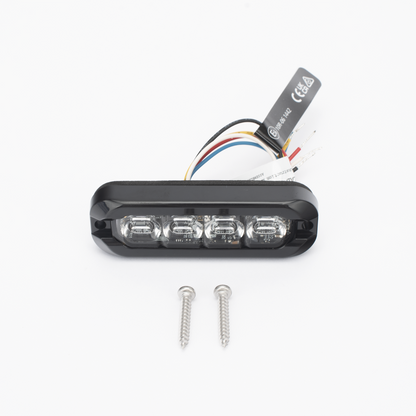 Luz Auxiliar Flexible de 8 LED, Rojo/Blanco, Lente Transparente