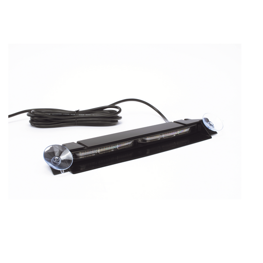Luz de Visera, 12-24 Vcc con enchufe vehicular, doble cabezal, dual color, ámbar/blanco