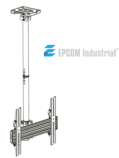 Montaje de Techo para Pantallas de 32"- 75I"| VESA 100 X 100 HASTA 400 X 400| Capacidad Máxima de Carga 50Kg