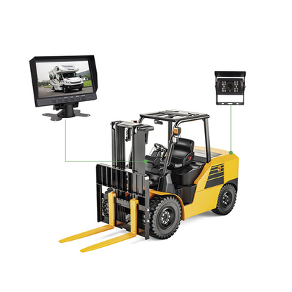 Sistema Profesional de Cámara de Reversa y Monitor Alámbrico para Vehículos de Trabajo y Montacargas