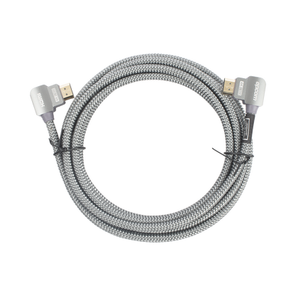 Cable HDMI Ángulo 90° | 3 Metros (9.84 Pies) | Alta Definición | Versión 2.0 | Alta Velocidad 18Gbps | 4K@60Hz |