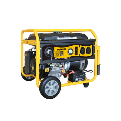 Generador a Gasolina / Planta de Emergencia con Encendido Automático, 6.5KW, 220Vac 2 Fases, Jaula con Ruedas para Fácil Traslado
