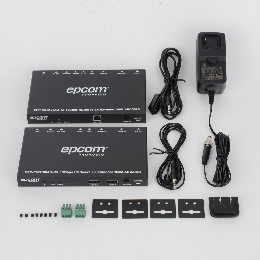 Kit Extensor HDMI | 4K2K@60HZ | HDR 4:4:4 | HDBaseT | 100M | Salida de Audio | HDCP 2.2 | IR Bidireccional | Admite la función USB KVM