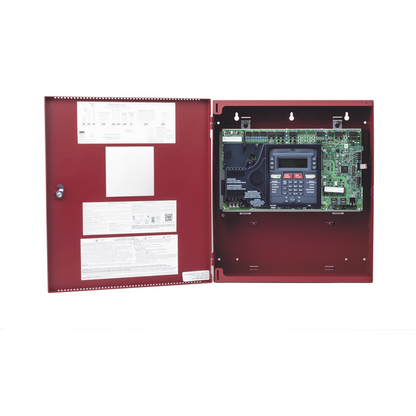 Panel de detección de incendio direccionable inteligente con comunicador dual POTS/IP preinstalado, 50 dispositivos en un lazo SLC, 2 NAC Clase A/B