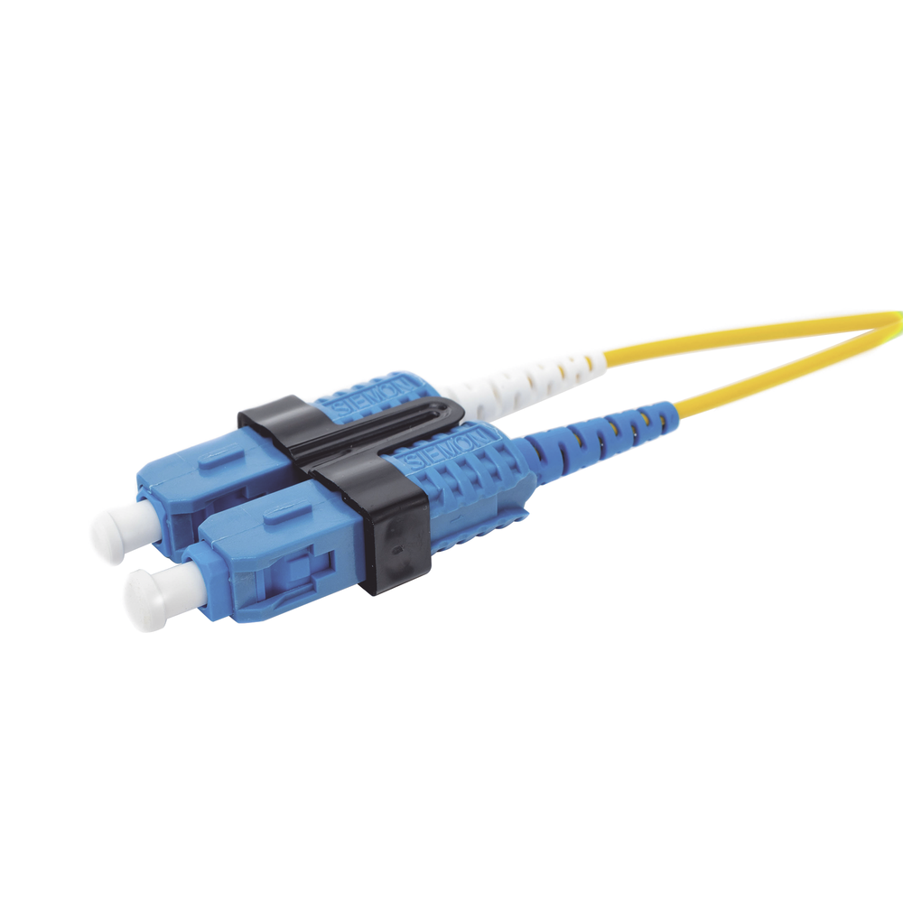 Jumper de Fibra Óptica Monomodo (OS2), XGLO, LC/UPC-SC/UPC Duplex, OFNR, Color Amarillo, 10 Metros (32.81 Pies)