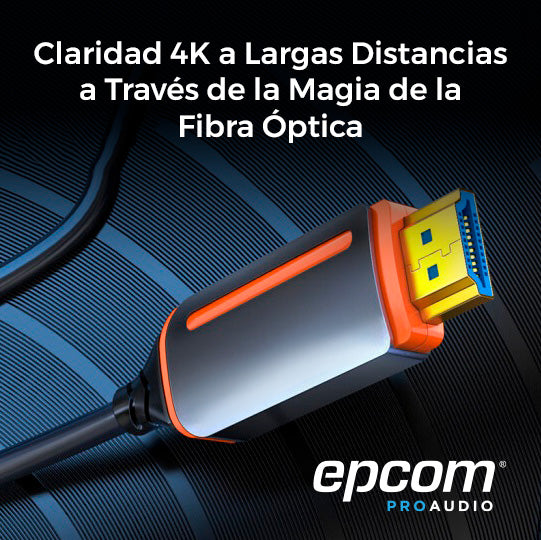 Cable HDMI de Fibra Óptica de 15 Metros (49.21 Pies) | Alta Definición | Versión 2.0 | Alta Velocidad 18Gbps | 4K@60Hz | HDCP 2.2 | Resistente a EMI