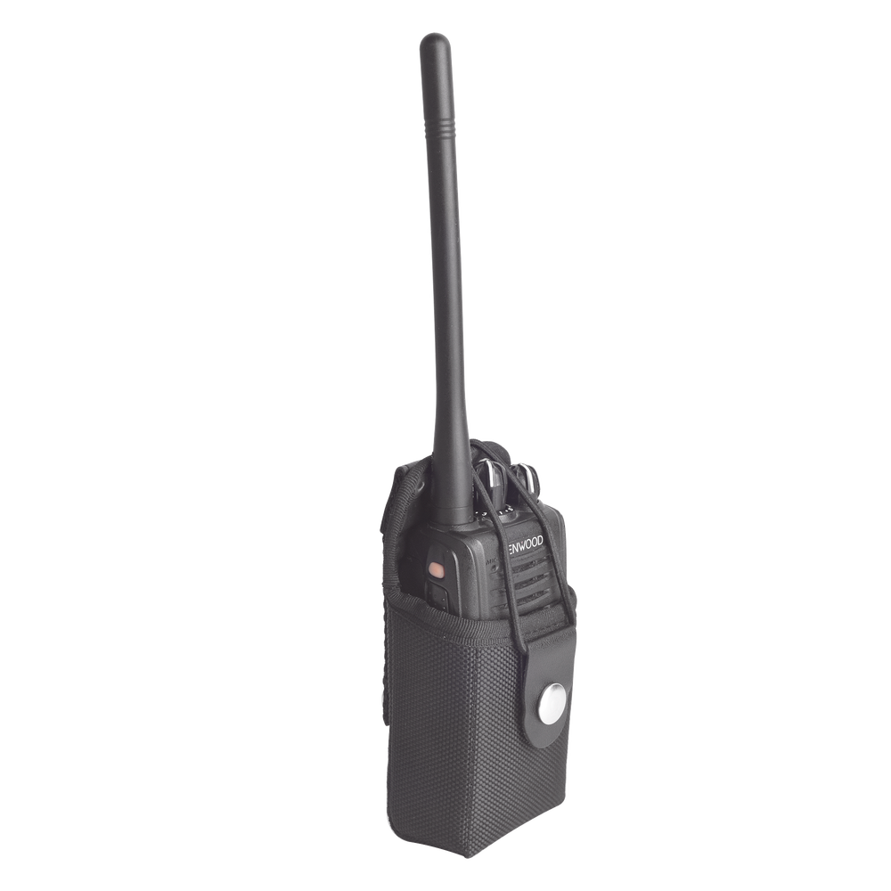 Funda Reforzada de Nylon para Cinturón con Correa y Boche Frontal, Estándar en la Mayoría de los Radios IC, TK, NX, etc
