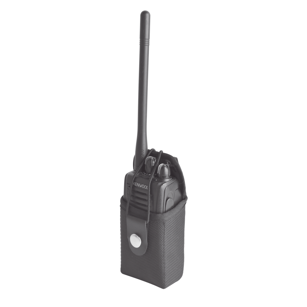 Funda Reforzada de Nylon para Cinturón con Correa y Boche Frontal, Estándar en la Mayoría de los Radios IC, TK, NX, etc