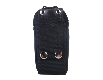 Funda Reforzada de Nylon para Cinturón con Correa y Broche Frontal, Estandar en Mayoría de Radios IC, TK, NX, etc
