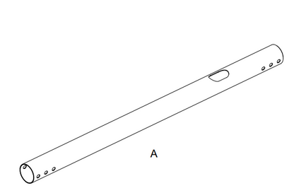 Tubo de extension para montaje de videowall LED color negro de 80CM