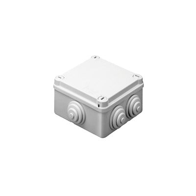 Caja Estanca de PVC Para Derivación y Conexión, 10 Entradas, Tapa con Tornillo de 1/4" de Vuelta, 150x110x70 mm (Área interna), Uso Exterior IP55